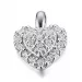 Hjärta diamant vitgulds hängen i 14  carat vitguld 0,252 ct