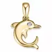delfin diamant hängen i 14  carat guld 0,01 ct