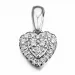 Hjärta diamantberlocker i 14  carat vitguld 0,14 ct