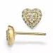 Hjärta diamantörhängen i 14 karat guld med diamanter 