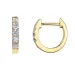 12 mm diamant creol i 14 karat guld med diamant 