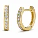 12 mm diamant creol i 14 karat guld med diamant 