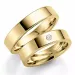 5 mm vigselsringar i 9 karat guld 0,03 ct - set