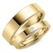 6 och 3 mm diamant vigselsringar i 9 karat guld - set