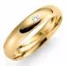 3 mm vigselsring i 14  karat guld 0,02 ct