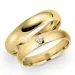 4 mm diamant vigselsringar i 14  karat guld 0,03 ct - set