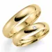 4 mm vigselsringar i 9 karat guld 0,03  ct - set