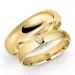 5 och 4 mm vigselsringar i 14  karat guld 0,03 ct - set