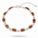 elegant bärnsten armband i silver