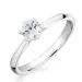 zirkon solitärring i silver