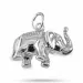 Elegant elefant hängen i silver