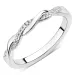 vridet zirkon ring i silver