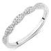 vridet zirkon ring i silver