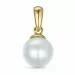 7 mm silver vit pärla hängen i 9 karat guld