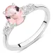 rosa zirkon ring i silver