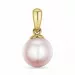 7 mm rosa pärla hängen i 14 karat guld