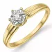 blommor diamant ring i 9 karat guld- och vitguld 0,08 ct