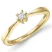 0,05 ct diamant solitärring i 9 karat guld 0,05 ct