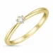 diamant solitärring i 9 karat guld 0,08 ct