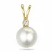 pärla hängen i 9 carat guld 0,02 ct
