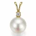 pärla hängen i 9 carat guld 0,02 ct