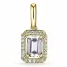 morganit diamantberlocker i 9 carat guld 0,78 ct 0,11 ct