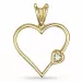 Hjärta diamantberlocker i 9 carat guld 0,009 ct
