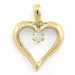 hjärta diamantberlocker i 9 carat guld 0,08 ct