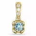 blommor topas diamantberlocker i 9 carat guld 0,03 ct 0,21 ct