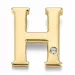 Bokstav h diamant hängen i 9 carat guld 0,01 ct