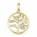livets träd diamant hängen i 9 carat guld 0,02 ct
