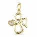 ängel diamant hängen i 9 carat guld 0,02 ct