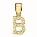 bokstav b diamant hängen i 9 carat guld 0,08 ct