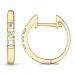 15 mm diamant creol i 9 karat guld med diamant