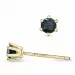 2 x 0,10 ct svarta diamant solitäreörhängestift i 9 karat guld med svart diamant 