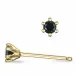 2 x 0,10 ct svarta diamant solitäreörhängestift i 9 karat guld med svart diamant
