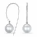 pärla diamantörhängen i 9 karat vitguld med diamant 