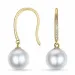 pärla diamantörhängen i 9 karat guld med diamant 