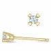 2 x 0,03 ct diamant solitäreörhängestift i 9 karat guld med diamant 