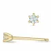 2 x 0,03 ct diamant solitäreörhängestift i 9 karat guld med diamant 