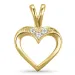 hjärta hängen i 9 carat guld 0,02 ct