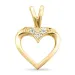 hjärta rubin hängen i 9 carat guld 0,02 ct