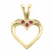 hjärta rubin hängen i 9 carat guld 0,02 ct