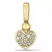 Hjärta diamant hängen i 9 carat guld 0,10 ct