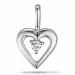 Hjärta diamant hängen i 9 carat vitguld 0,04 ct