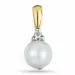 pärla diamantberlocker i 9 carat guld- och vitguld 0,03 ct