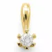 diamant solitärberlock i 9 carat guld 0,10 ct