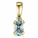 akvamarin hängen i 9 carat guld 0,20 ct