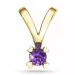 ametist solitärberlock i 9 carat guld 0,22 ct