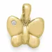 Fjärilar diamantberlocker i 9 carat guld 0,01 ct